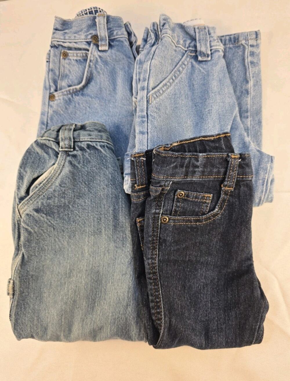 Vintage Lot Of 4 Children's Toddler Sized Jeans- Wrangler, Gymboree, Riders Kids